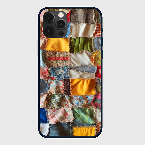 Чехол iPhone 12 Pro Max Patchwork - ai art / 3D-Черный – фото 1