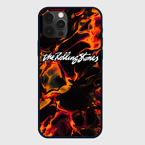 Чехол iPhone 12 Pro Max Rolling Stones red lava / 3D-Черный – фото 1