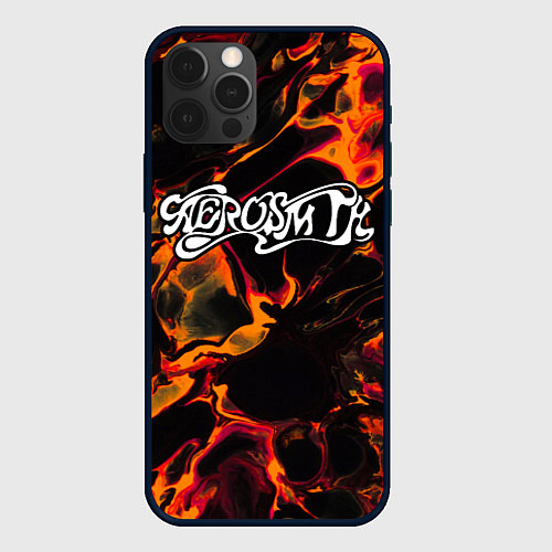 Чехол iPhone 12 Pro Max Aerosmith red lava / 3D-Черный – фото 1