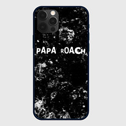 Чехол для iPhone 12 Pro Max Papa Roach black ice, цвет: 3D-черный
