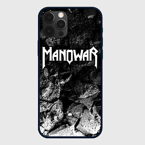 Чехол iPhone 12 Pro Max Manowar black graphite / 3D-Черный – фото 1