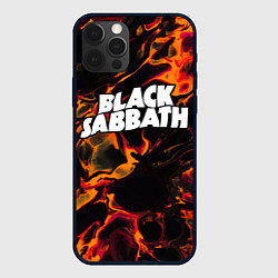 Чехол для iPhone 12 Pro Max Black Sabbath red lava, цвет: 3D-черный