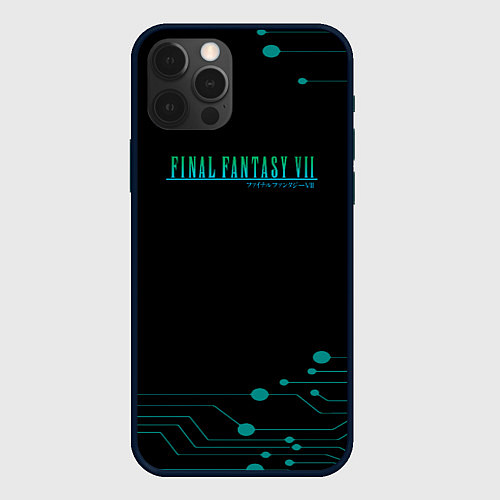Чехол iPhone 12 Pro Max Final fantasy neon / 3D-Черный – фото 1