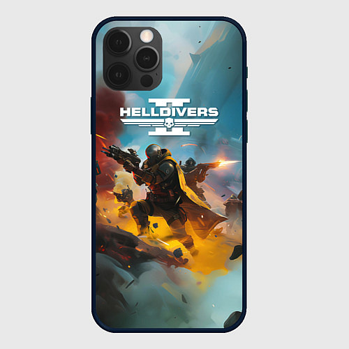 Чехол iPhone 12 Pro Max Helldivers 2 art for the game / 3D-Черный – фото 1