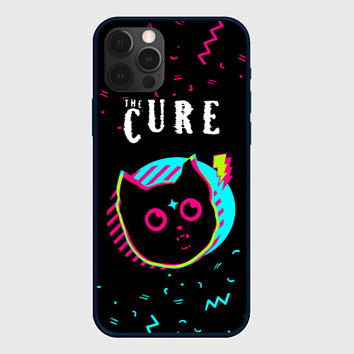 Чехол iPhone 12 Pro Max The Cure - rock star cat / 3D-Черный – фото 1