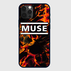 Чехол для iPhone 12 Pro Max Muse red lava, цвет: 3D-черный