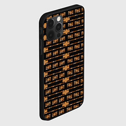 Чехол для iPhone 12 Pro Max Коричневые кирпичики на чёрном фоне, цвет: 3D-черный — фото 2