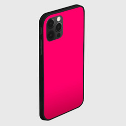Чехол для iPhone 12 Pro Max Фуксия мягкий градиент, цвет: 3D-черный — фото 2