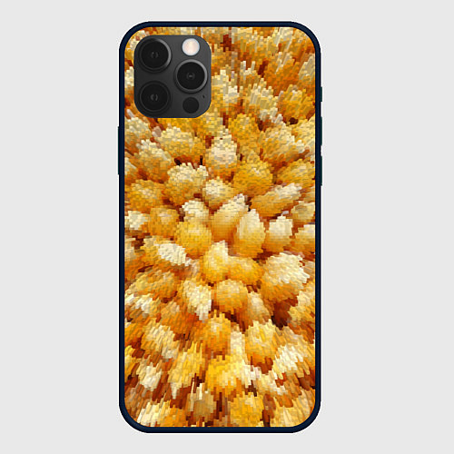 Чехол iPhone 12 Pro Max Трансформация зерен в объемные столбы / 3D-Черный – фото 1