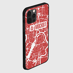 Чехол для iPhone 12 Pro Max Красная карта Москвы, цвет: 3D-черный — фото 2