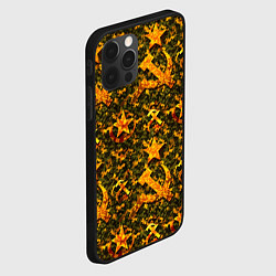 Чехол для iPhone 12 Pro Max Камуфляж в стиле СССР серп и молот, цвет: 3D-черный — фото 2