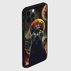Чехол для iPhone 12 Pro Max Кот Масон - третий глаз, цвет: 3D-черный — фото 2