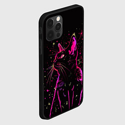 Чехол для iPhone 12 Pro Max Кот в звездах, цвет: 3D-черный — фото 2