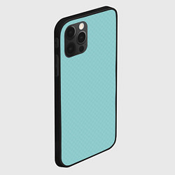 Чехол для iPhone 12 Pro Max Светлый бирюзовый паттерн однотонный, цвет: 3D-черный — фото 2