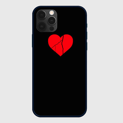 Чехол iPhone 12 Pro Max Broken heart / 3D-Черный – фото 1