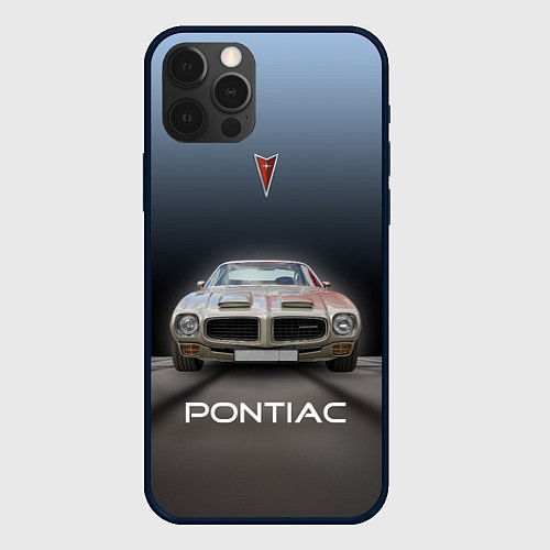 Чехол iPhone 12 Pro Max Американский масл-кар Pontiac / 3D-Черный – фото 1