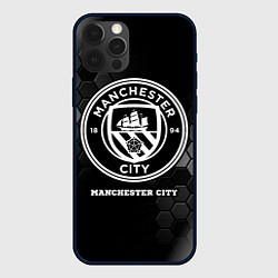 Чехол iPhone 12 Pro Max Manchester City sport на темном фоне