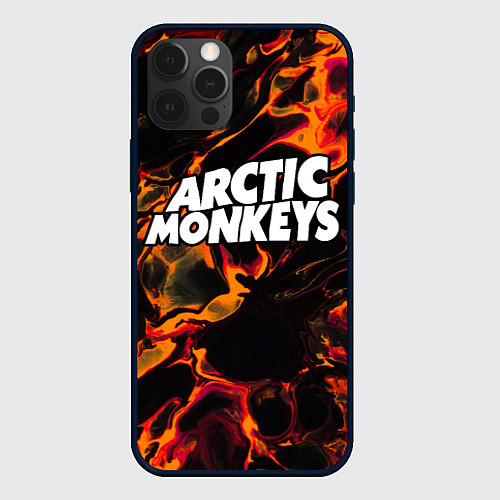 Чехол iPhone 12 Pro Max Arctic Monkeys red lava / 3D-Черный – фото 1