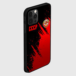 Чехол для iPhone 12 Pro Max СССР - черно-красный, цвет: 3D-черный — фото 2