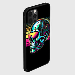 Чехол для iPhone 12 Pro Max Cyber skull - ai art fantasy, цвет: 3D-черный — фото 2