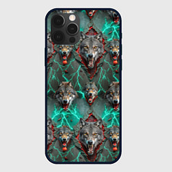 Чехол iPhone 12 Pro Max Эпичный паттерн из волков