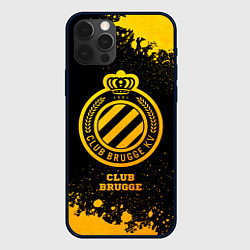 Чехол iPhone 12 Pro Max Club Brugge - gold gradient