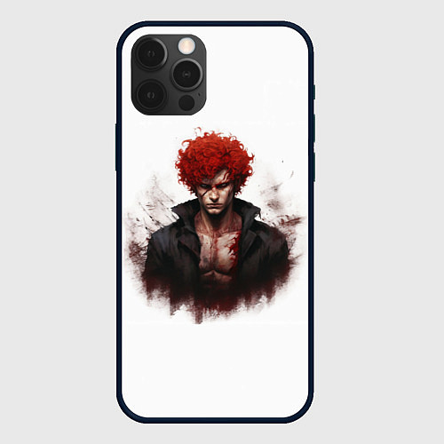 Чехол iPhone 12 Pro Max Красноволосый парень со шрамами / 3D-Черный – фото 1