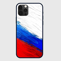 Чехол iPhone 12 Pro Max Триколор красками