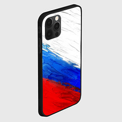 Чехол для iPhone 12 Pro Max Триколор красками, цвет: 3D-черный — фото 2