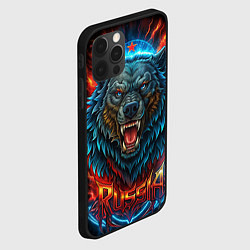 Чехол для iPhone 12 Pro Max Russia bear, цвет: 3D-черный — фото 2