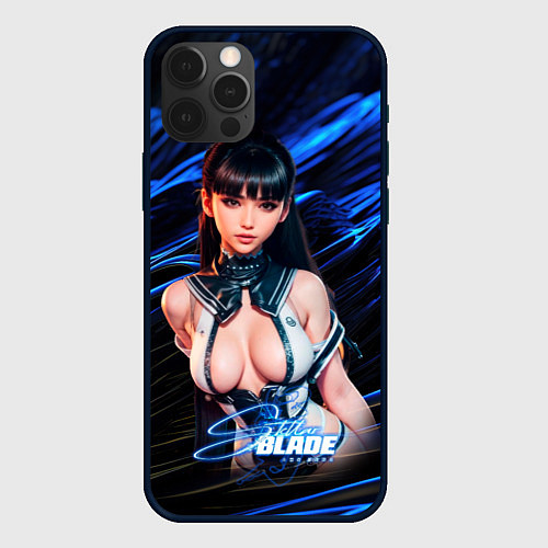 Чехол iPhone 12 Pro Max Stellar Blade sexy Eve в открытом костюме / 3D-Черный – фото 1