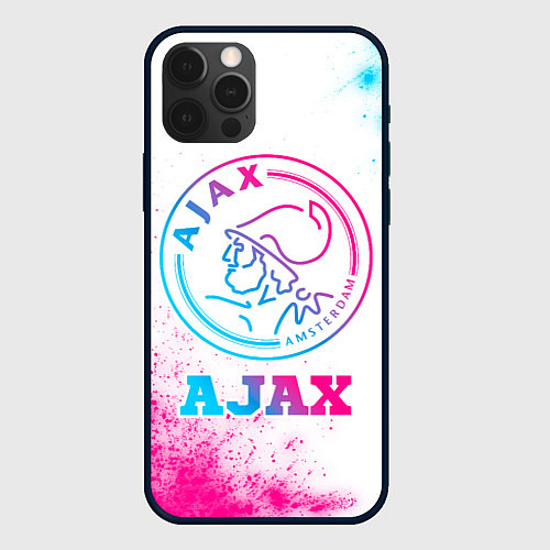 Чехол iPhone 12 Pro Max Ajax neon gradient style / 3D-Черный – фото 1