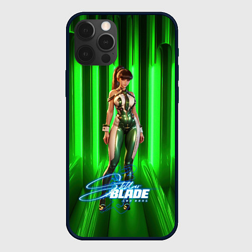 Чехол iPhone 12 Pro Max Stellar Blade green Eve / 3D-Черный – фото 1