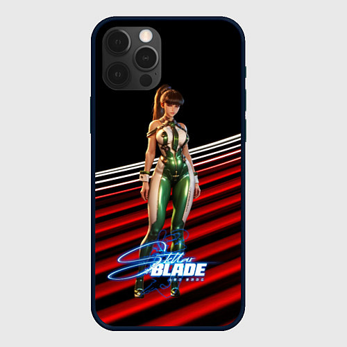 Чехол iPhone 12 Pro Max Stellar Blade Eve black red / 3D-Черный – фото 1