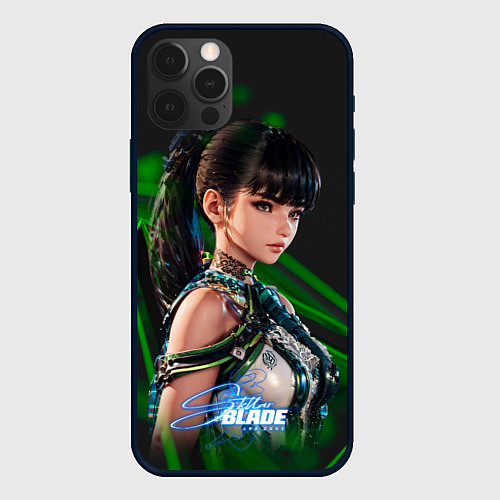 Чехол iPhone 12 Pro Max Stellar Blade Eve black green / 3D-Черный – фото 1