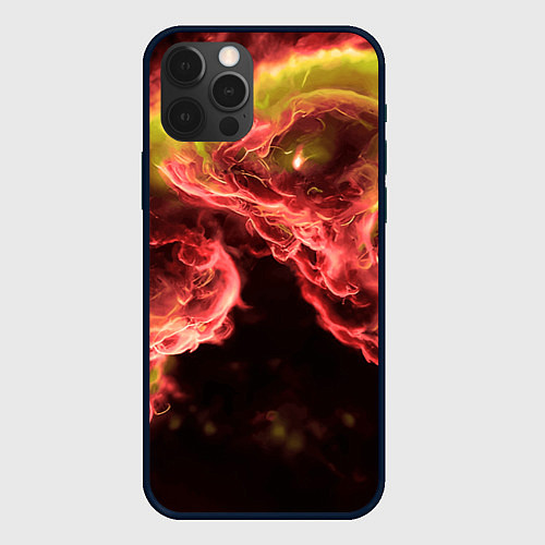 Чехол iPhone 12 Pro Max Адское пламя инферно - inferno flame / 3D-Черный – фото 1