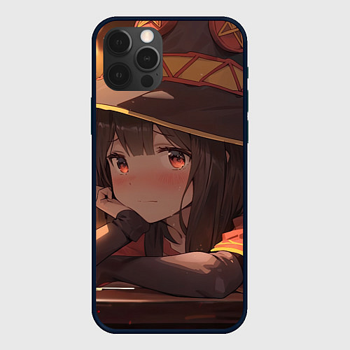 Чехол iPhone 12 Pro Max Konosuba Мэгумин cute / 3D-Черный – фото 1