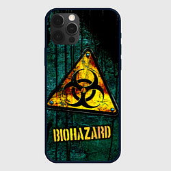 Чехол iPhone 12 Pro Max Biohazard yellow sign