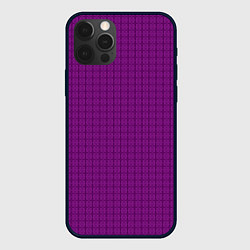 Чехол для iPhone 12 Pro Max Ярко-фиолетовый однотонный с рисуноком, цвет: 3D-черный