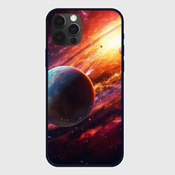 Чехол для iPhone 12 Pro Max Планеты в движении, цвет: 3D-черный