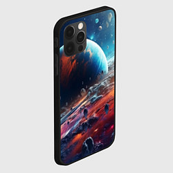 Чехол для iPhone 12 Pro Max Космос фантастическая планета, цвет: 3D-черный — фото 2