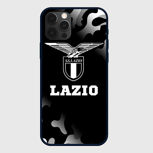 Чехол iPhone 12 Pro Max Lazio sport на темном фоне / 3D-Черный – фото 1