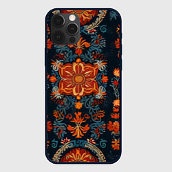 Чехол для iPhone 12 Pro Max Текстуры в славянском стиле, цвет: 3D-черный