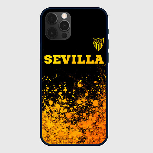 Чехол iPhone 12 Pro Max Sevilla - gold gradient посередине / 3D-Черный – фото 1