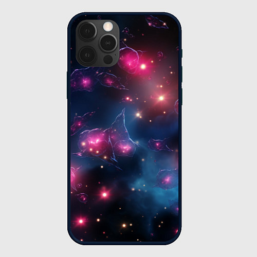 Чехол iPhone 12 Pro Max Абстрактный космос фантастика / 3D-Черный – фото 1