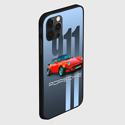 Чехол для iPhone 12 Pro Max Винтажный автомобиль Porsche 911 Carrera, цвет: 3D-черный — фото 2