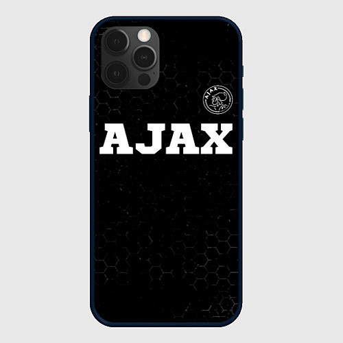 Чехол iPhone 12 Pro Max Ajax sport на темном фоне посередине / 3D-Черный – фото 1