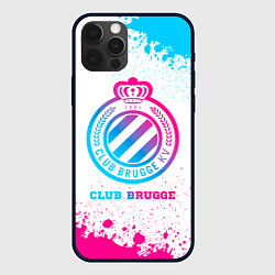 Чехол iPhone 12 Pro Max Club Brugge neon gradient style