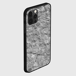 Чехол для iPhone 12 Pro Max Серая кирпичная стена, цвет: 3D-черный — фото 2