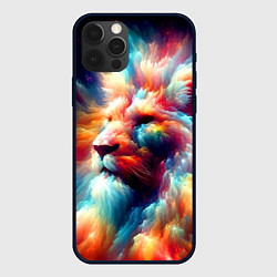 Чехол для iPhone 12 Pro Max Межгалактический космический лев - нейросеть, цвет: 3D-черный